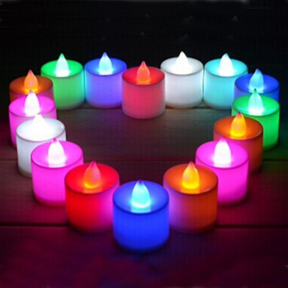 Buy Multi Color LED Candles, Tea Light Candles, for diwali/festival