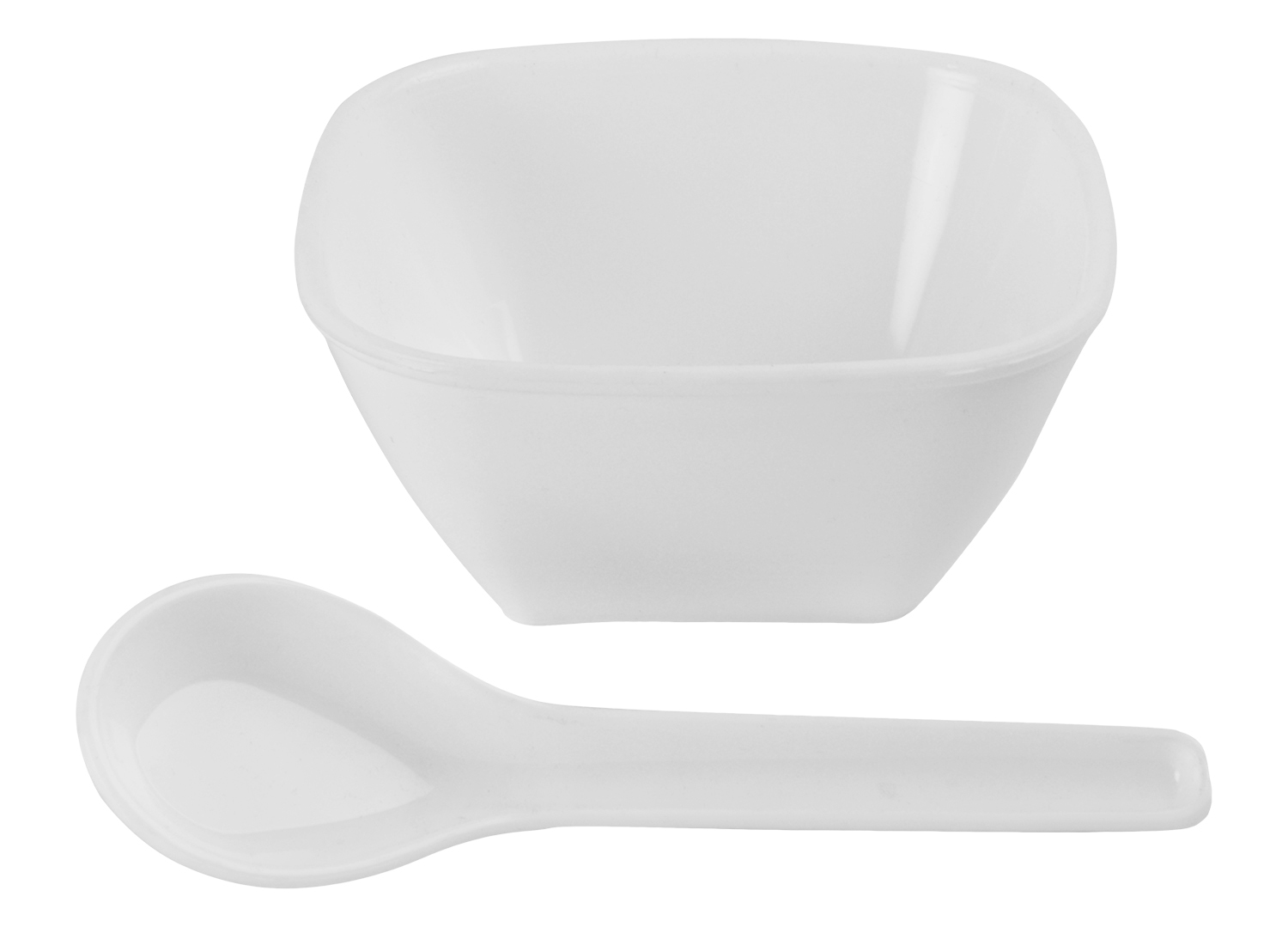Buy LIFE PLAST Polypropylene Square Microwave Safe Soup Bowls & Spoons