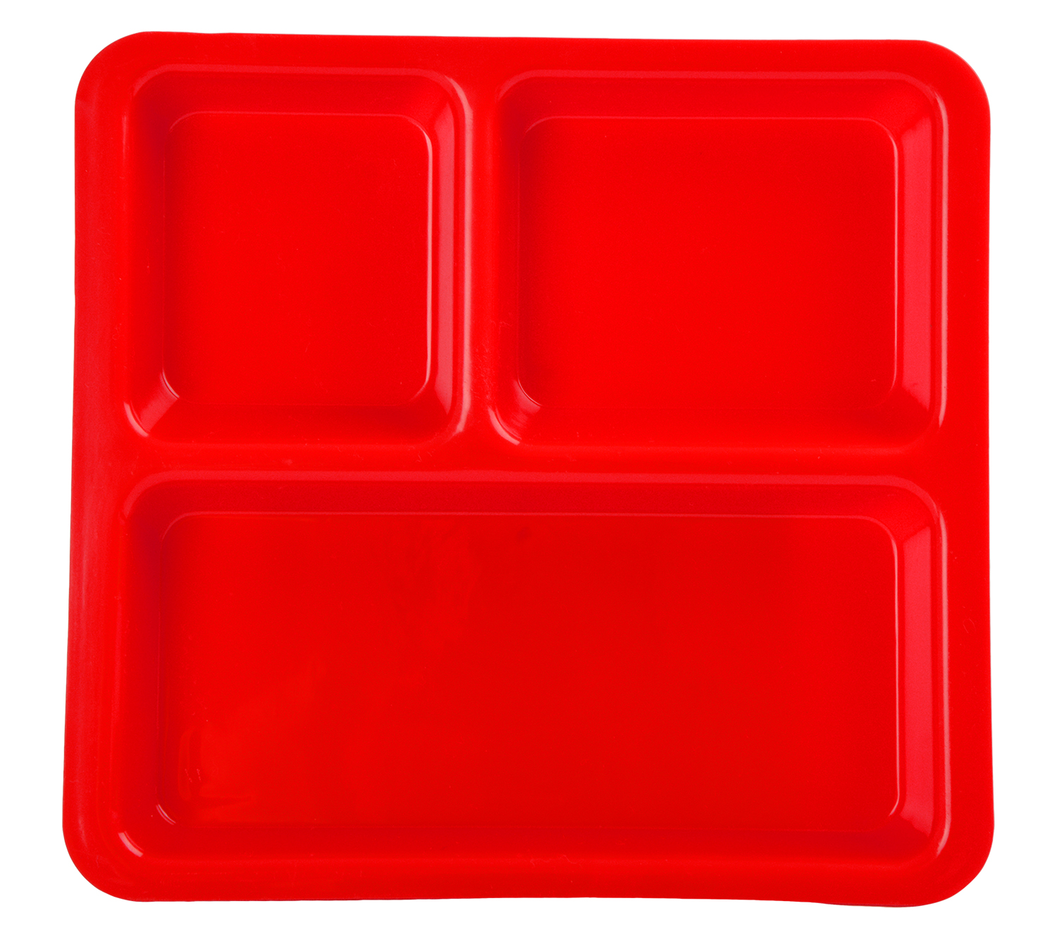 Buy LIFE PLAST Polypropylene 3 Partition Square Microwave Safe Half