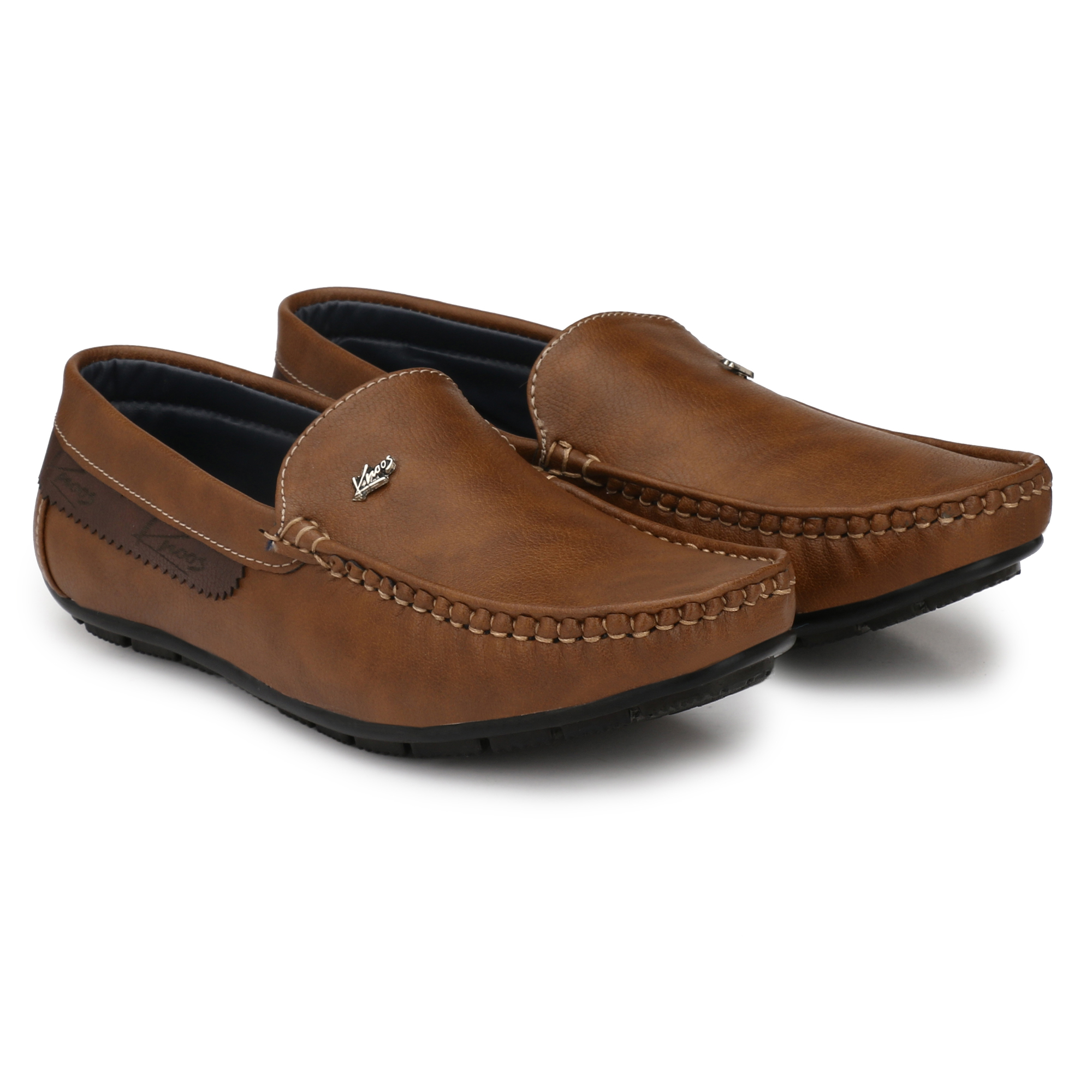 Buy Knoos Men's Tan Synthetic Leather Casual Loafer Online - Get 73% Off