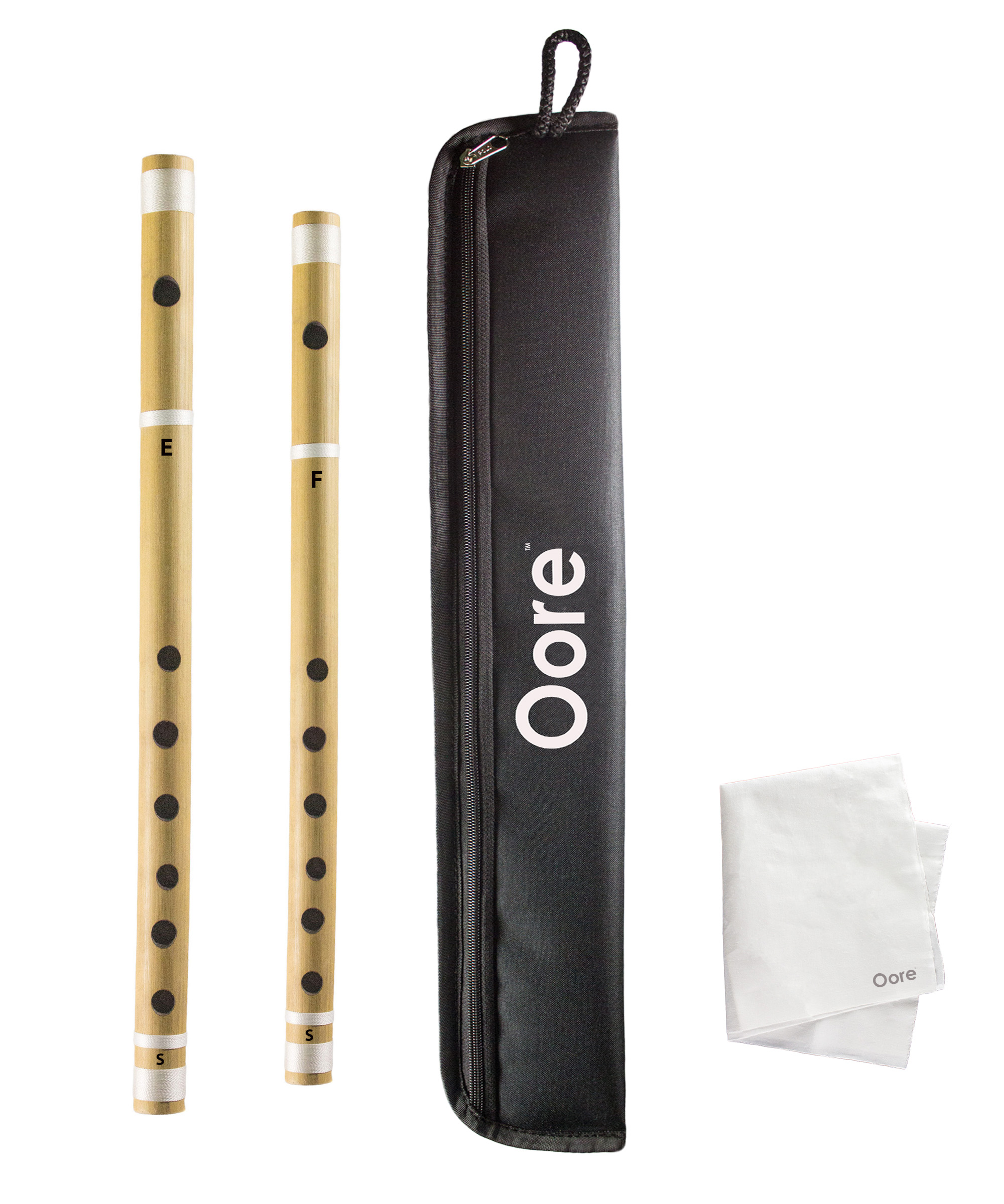 Buy Oore Small Flute Set (Natural E / F) Bamboo Flute Online @ ₹1299 ...