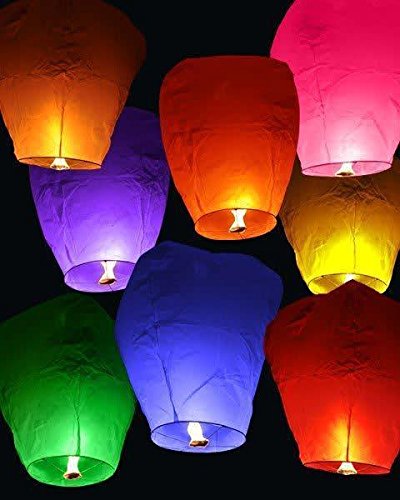 Buy sky lanterns hot air balloons (pack of 5) Online @ ₹249 from ShopClues