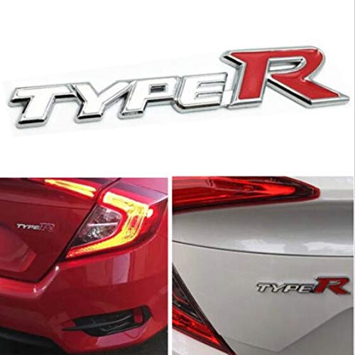 Buy Type R Chrome Logo White Red Sign Decal Emblem Online @ ₹449 from ...
