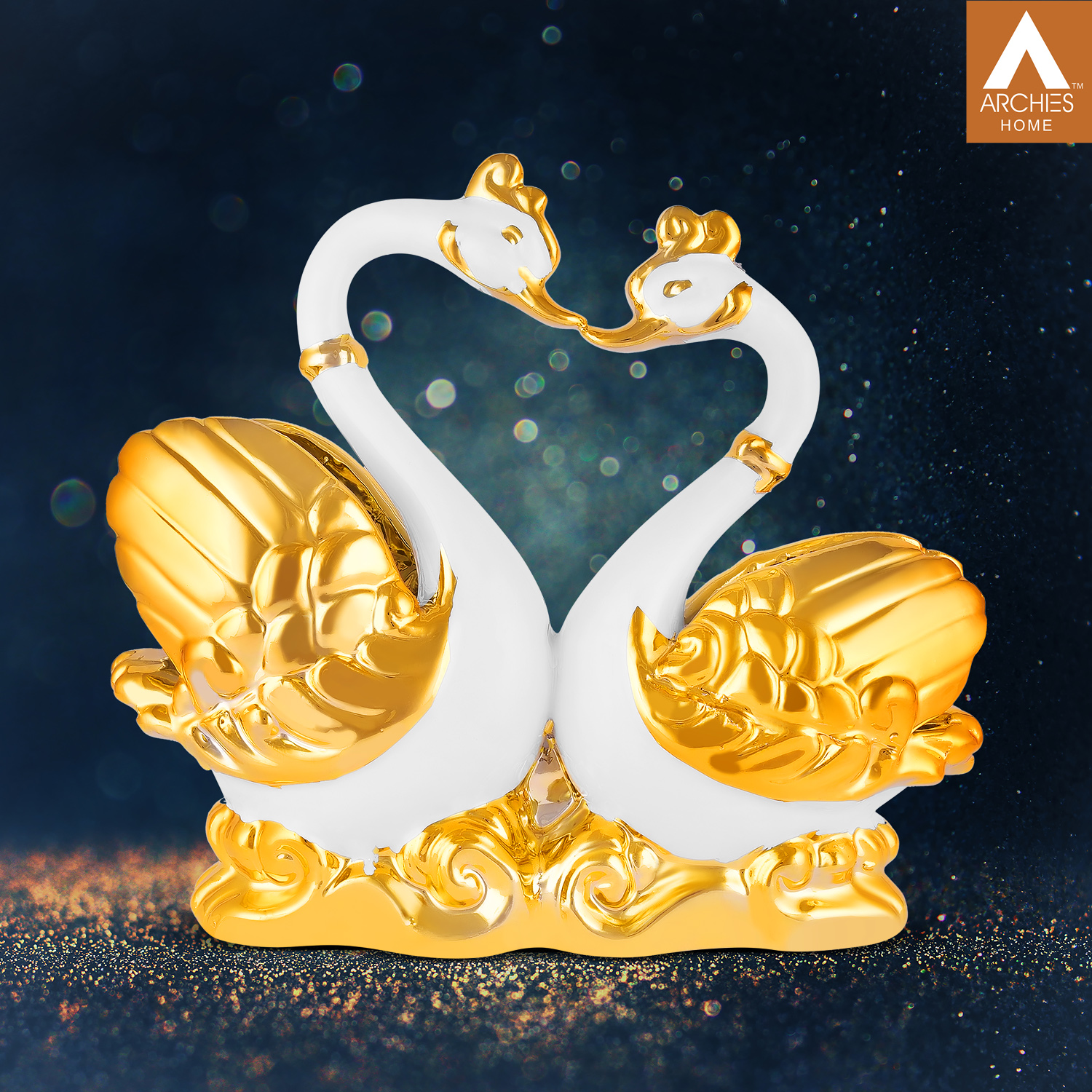 Buy archies Swan Couple Idol For Home Decoration, Art Decor Showpiece