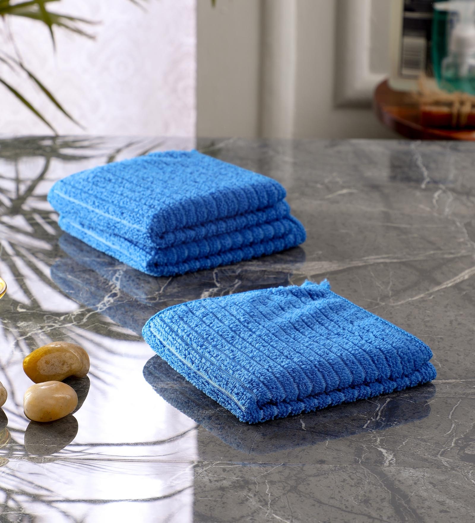 Buy Bathe Soak Pack of 3 Microfiber Kitchen Dish Towel, 24x24 cms, 250