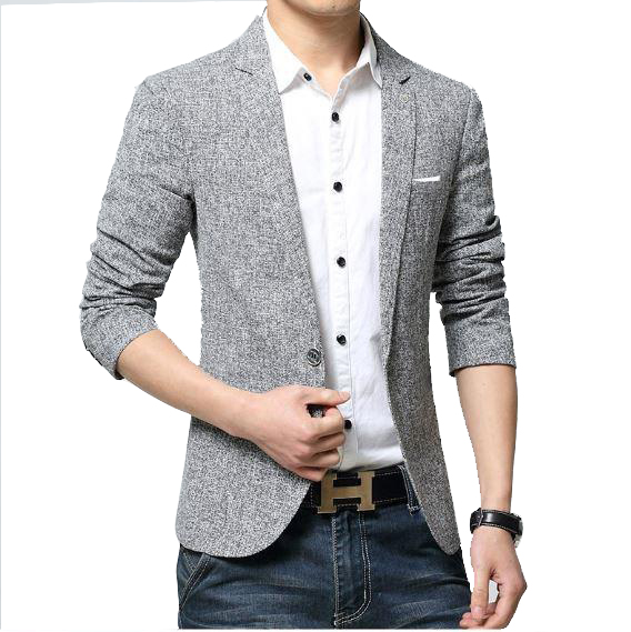 Buy Men's Light Grey Casual Party Blazer Online @ ₹3500 from ShopClues