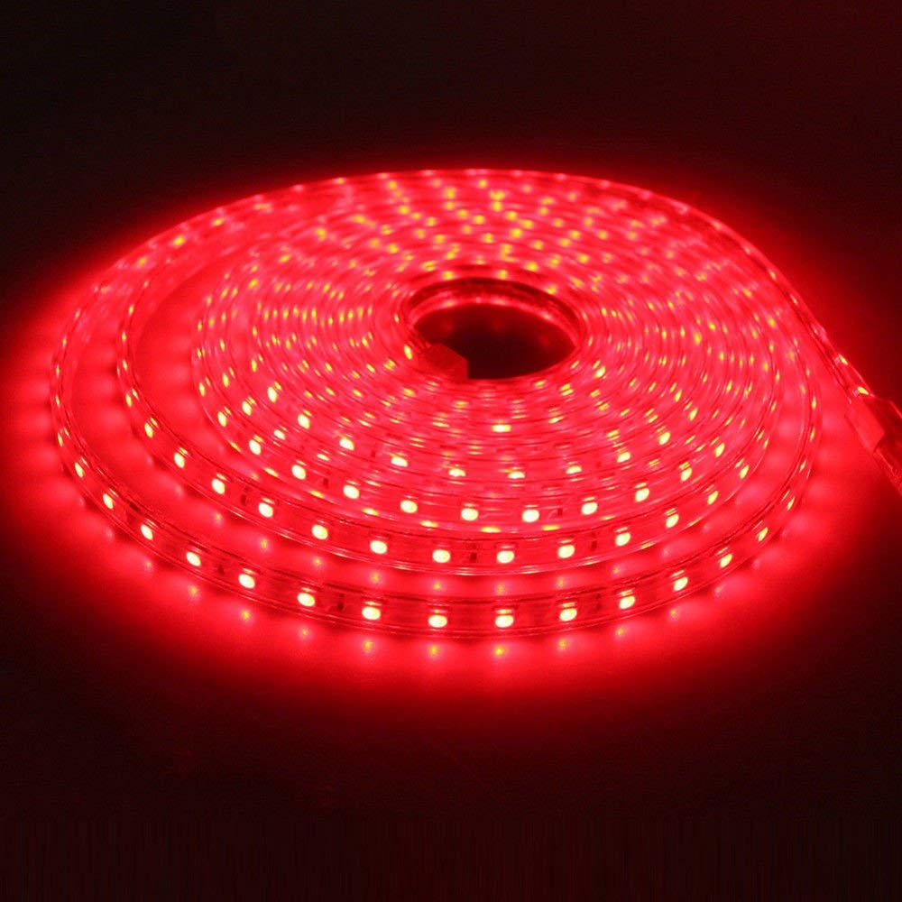 Buy 15 Meter Red 220V LED Strip Light 60 LED/meter IP67 Waterproof ...