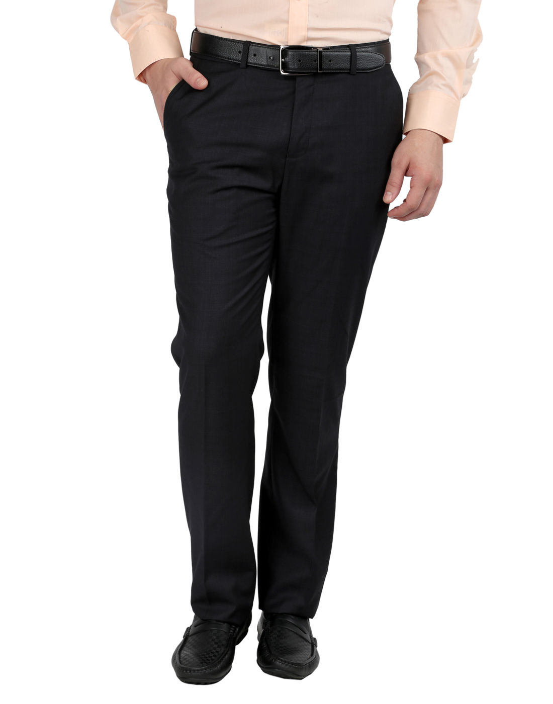 Buy Gwalior Black Slim Fit Formal Trouser Online @ ₹589 from ShopClues