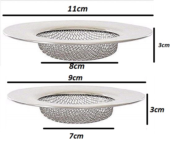 Buy Evershine Stainless Steel Sink Strainer, Wash Basin Jali, Pack Of 2 ...