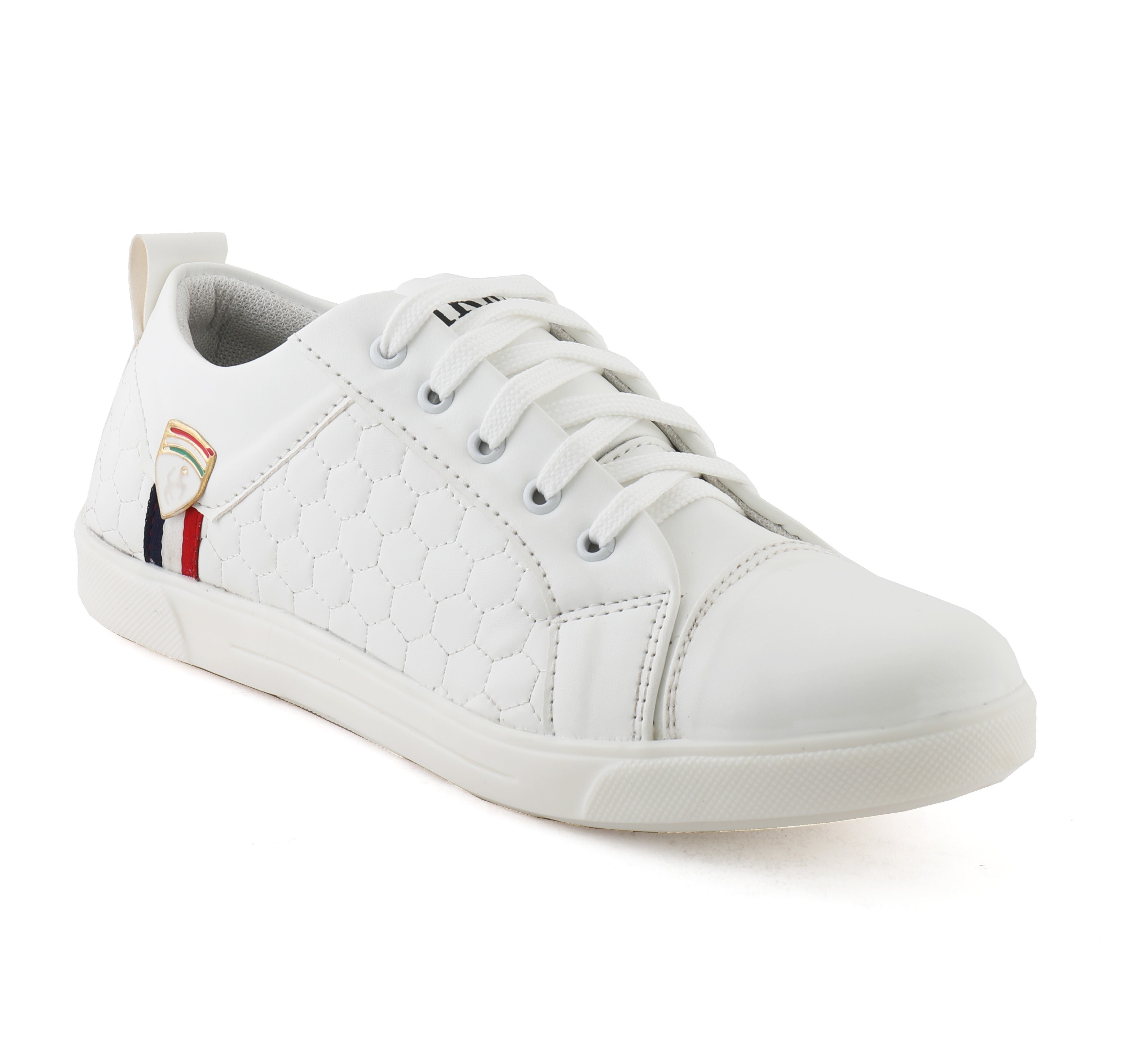 Buy Shoe Hub Men's White Lace-up Sneakers Online @ ₹699 from ShopClues