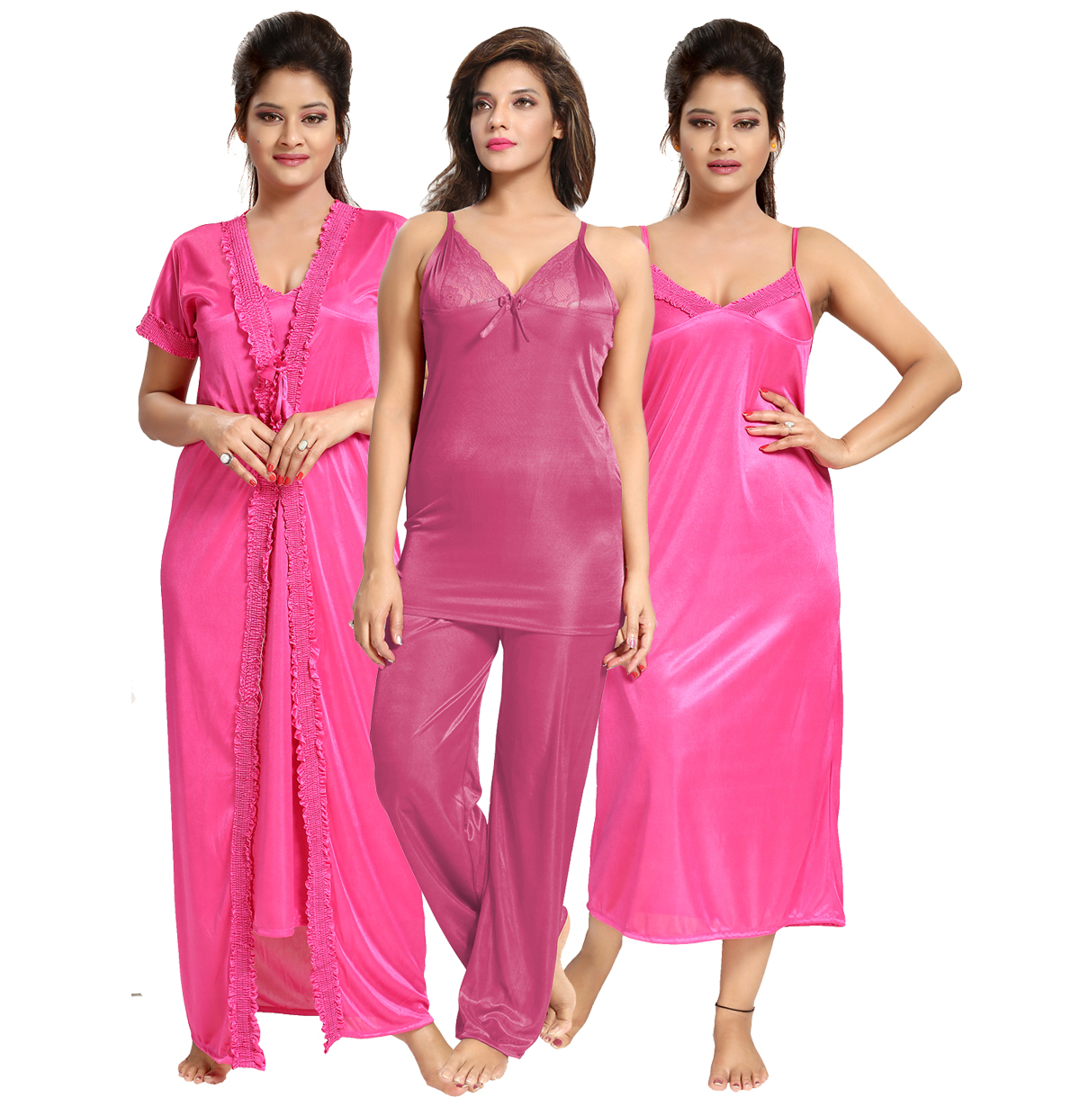 Buy Be You Pink Solid Women Nightwear Set Online ₹619 From Shopclues 7980