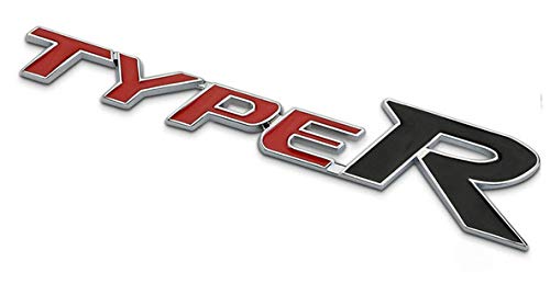 Buy Type R Chrome Logo Black Red Sign Decal Emblem Online @ ₹349 from ...