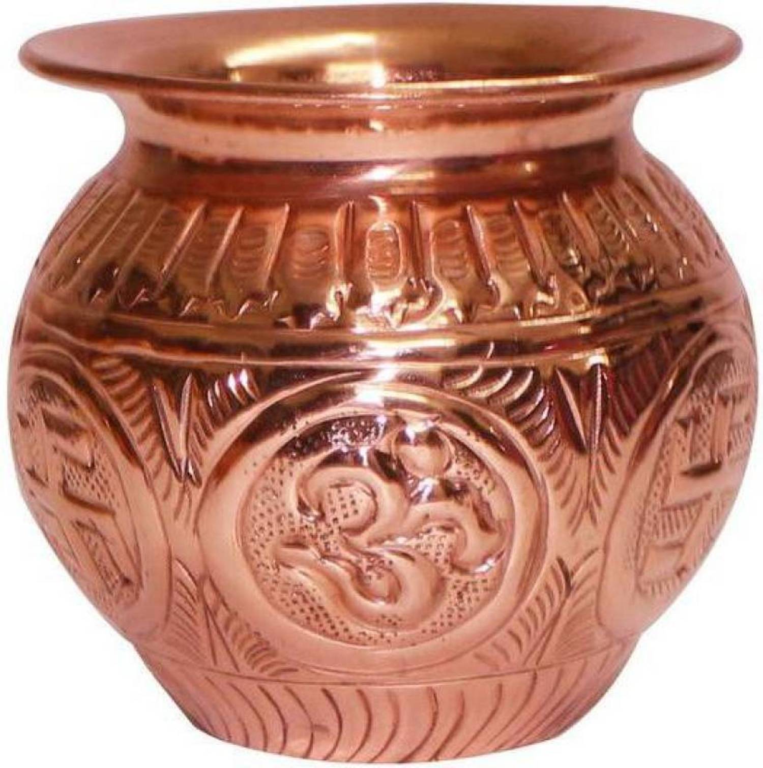 Buy Copper Embossed Lota Pure Copper Om Swastik Kalash Online ₹650 From Shopclues 3599