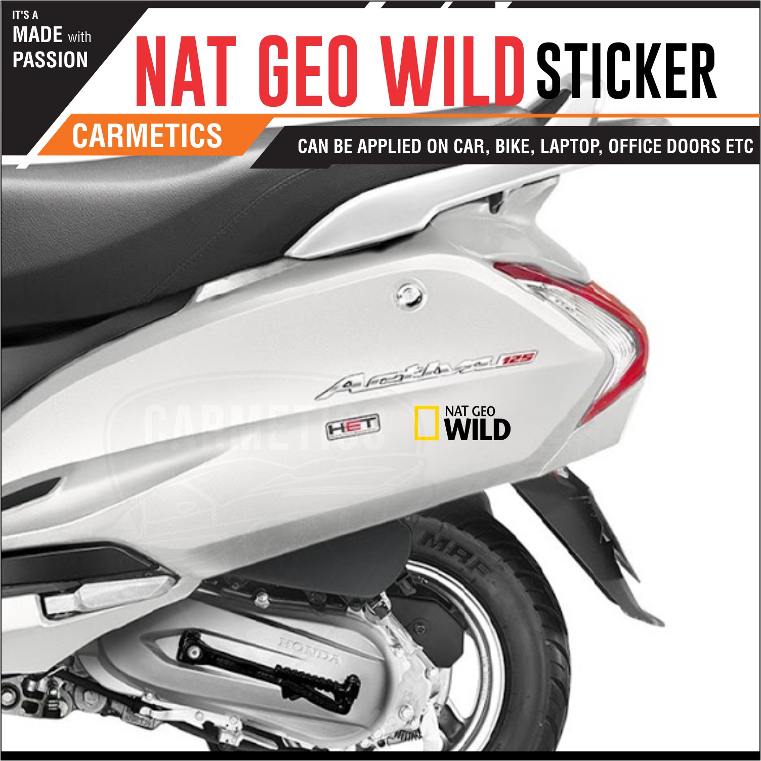 Buy Carmetics National Geographic Nat Geo sticker for Mahindra TUV 300
