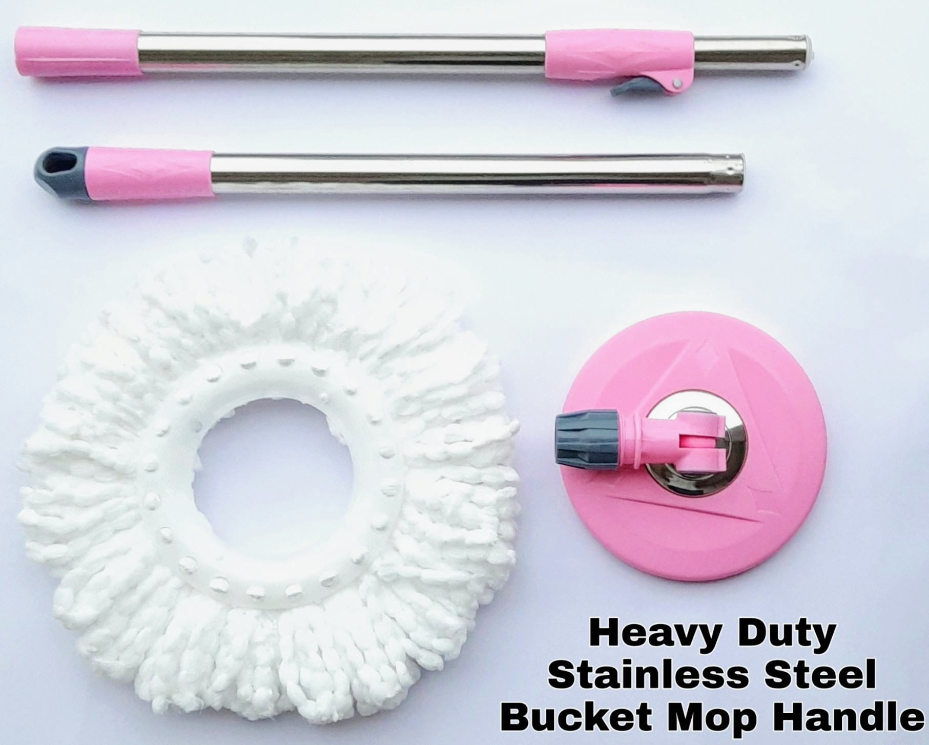 Buy Stainless Steel Rod spin mop handle / Spin Bucket Mop Handle