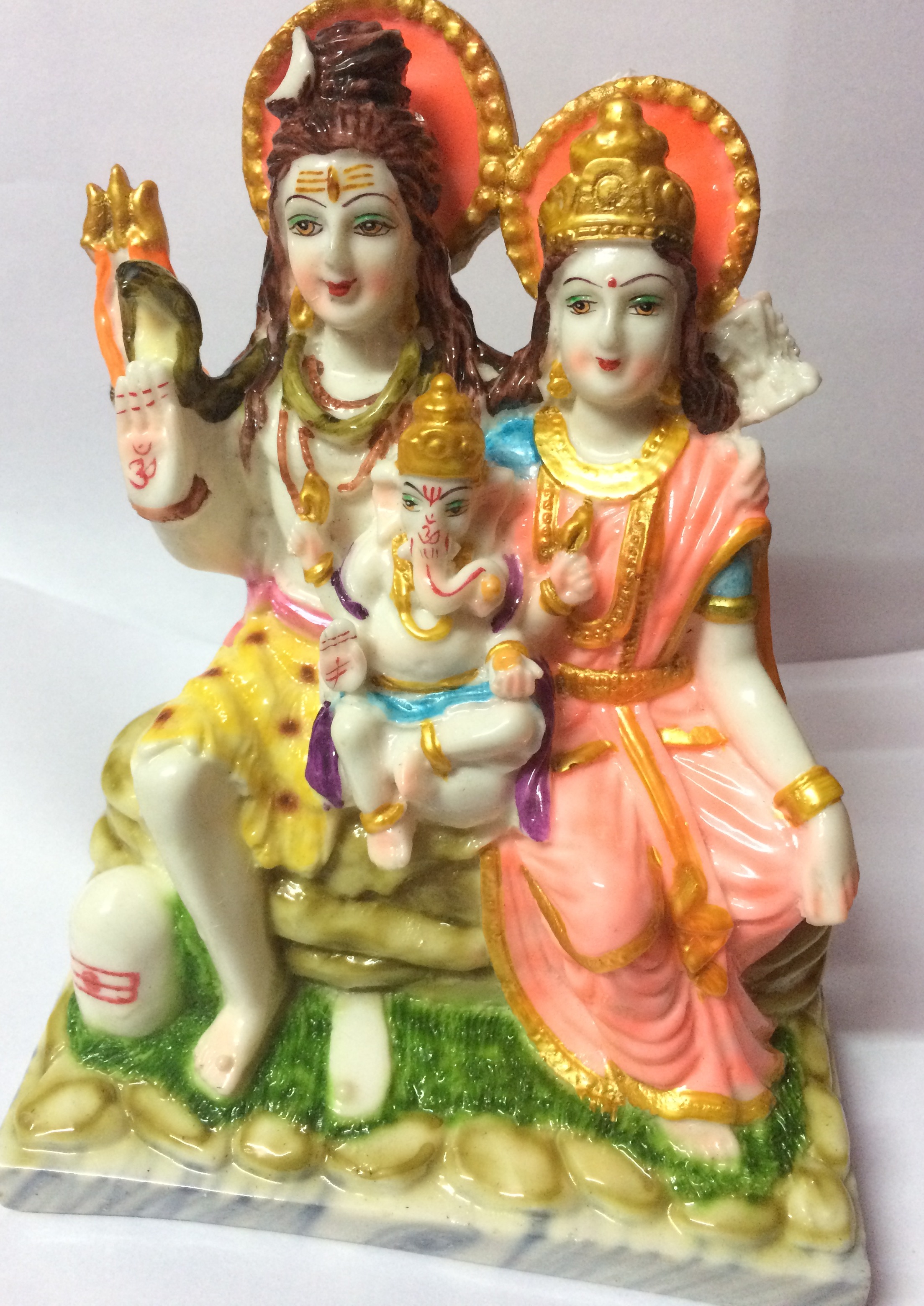 Buy Indian Hand Painted Lord Shiv Parvati Idol Figurine Best Gift for ...