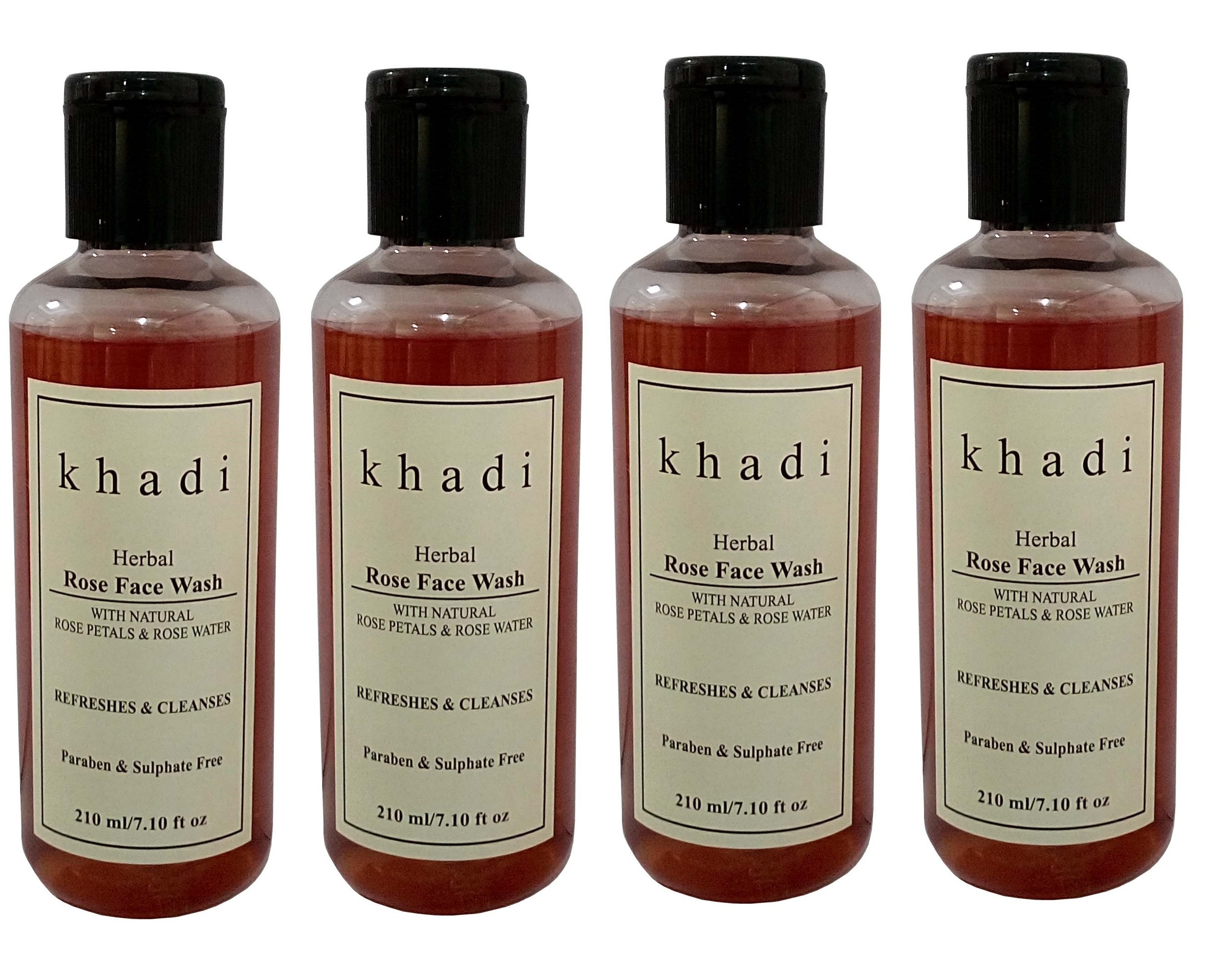 Buy Khadi Rose Face wash with Natural Rose Petals Rose water (Paraben ...