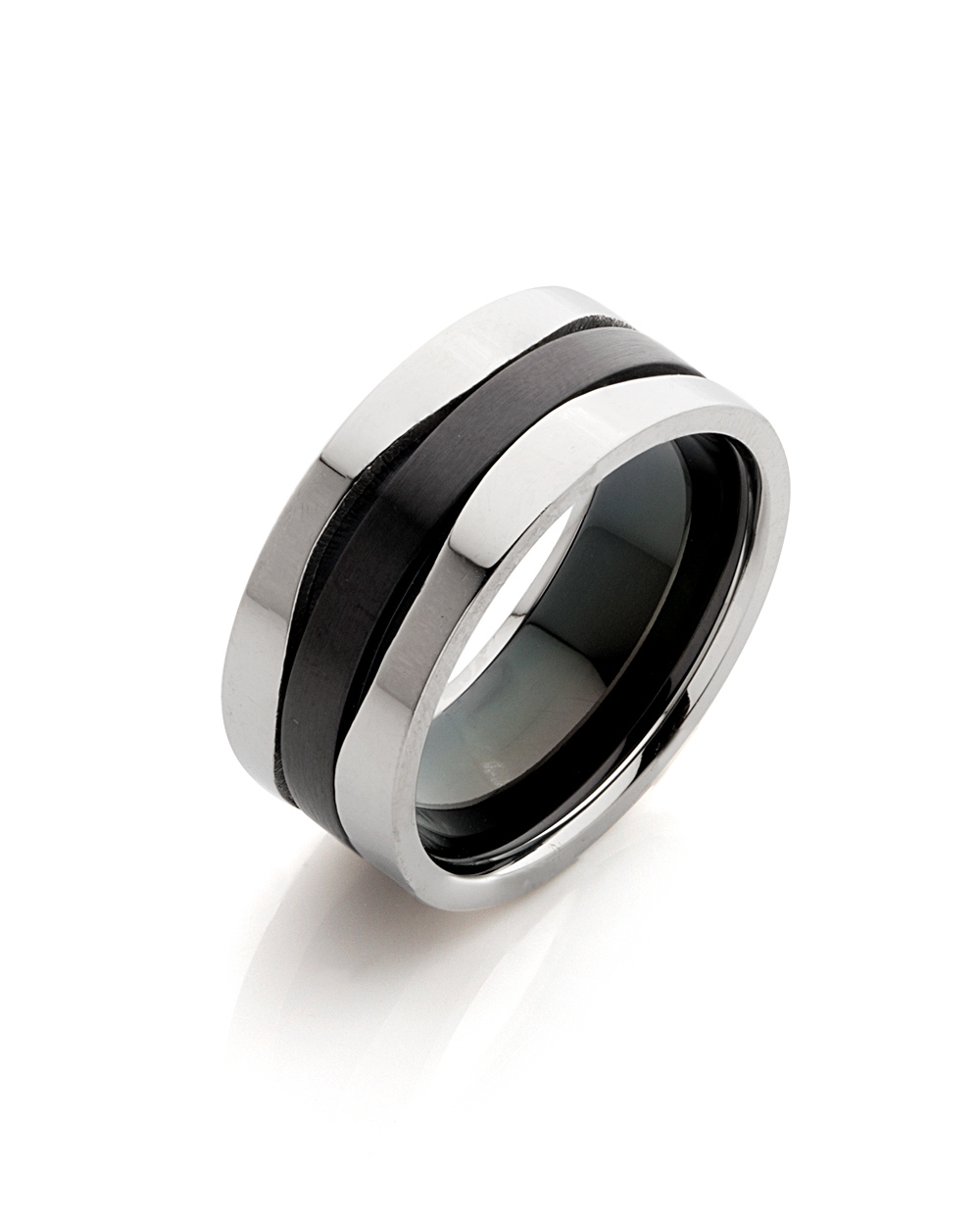 Daro Rind Buy Dare by Voylla Classic Black Wave Pattern Band Ring for Men For Men ...