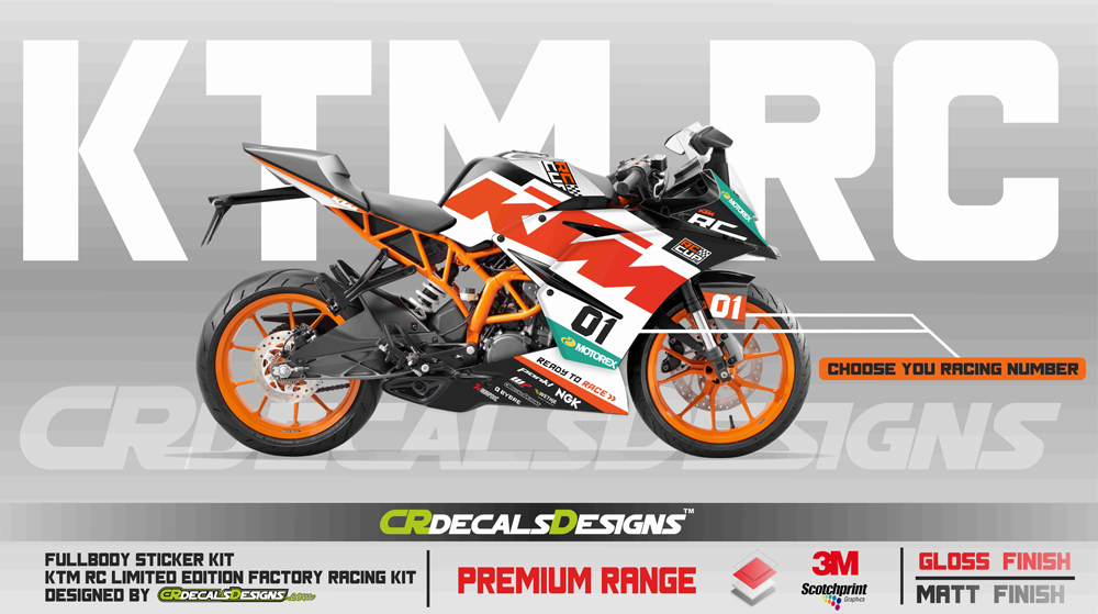 Buy CR Decals KTM RC FULLBODY LIMITED Edition FACTORY Stickers/ Wrap