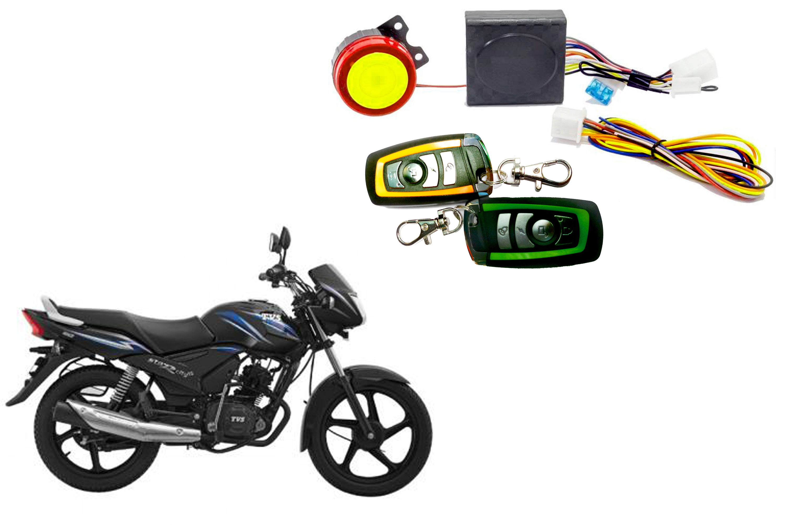 Buy Bike Alarm Security System Kit for TVS Star City Plus Online @ â¹749 from ShopClues