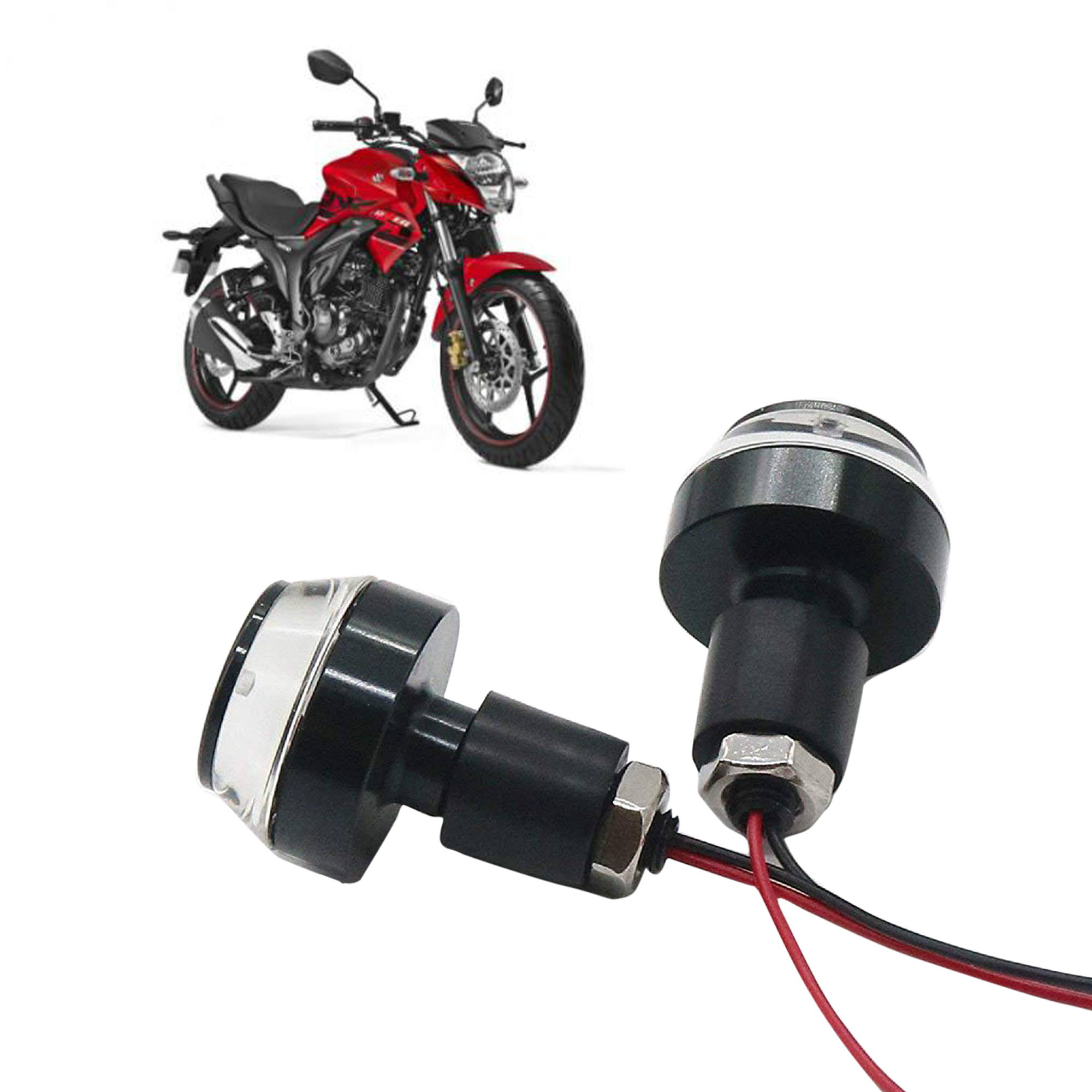 Buy Bike Turn Signal LED Handle Bar Light for Suzuki Gixxer ( White ...