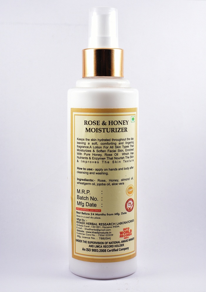 Buy Khadi Herbal Rose Honey Moisturizer 210ml Online ₹165 from