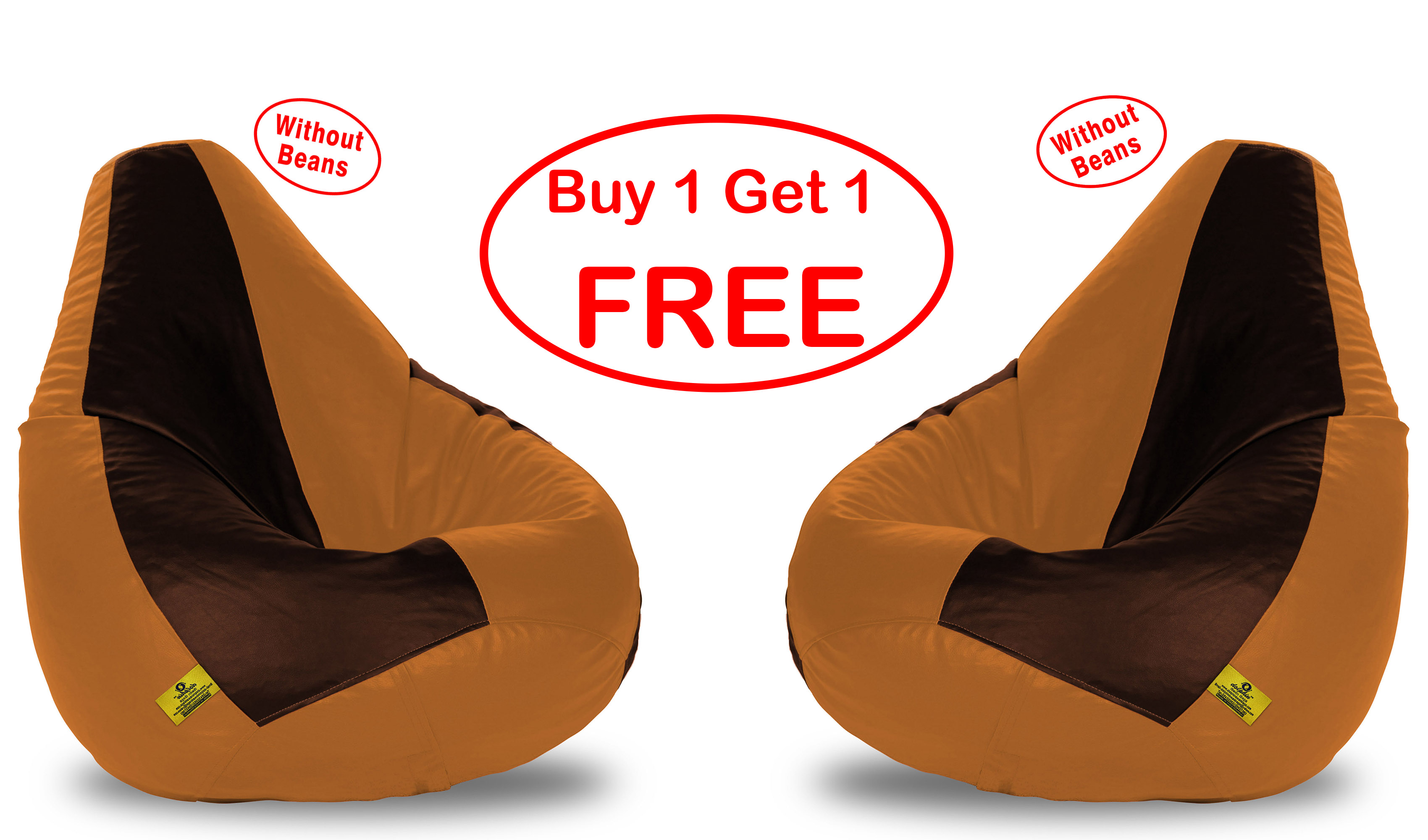 Buy Beanbagwala XXL BROWNBEIGE BEAN BAGCOVERS(Without Beans)Buy One