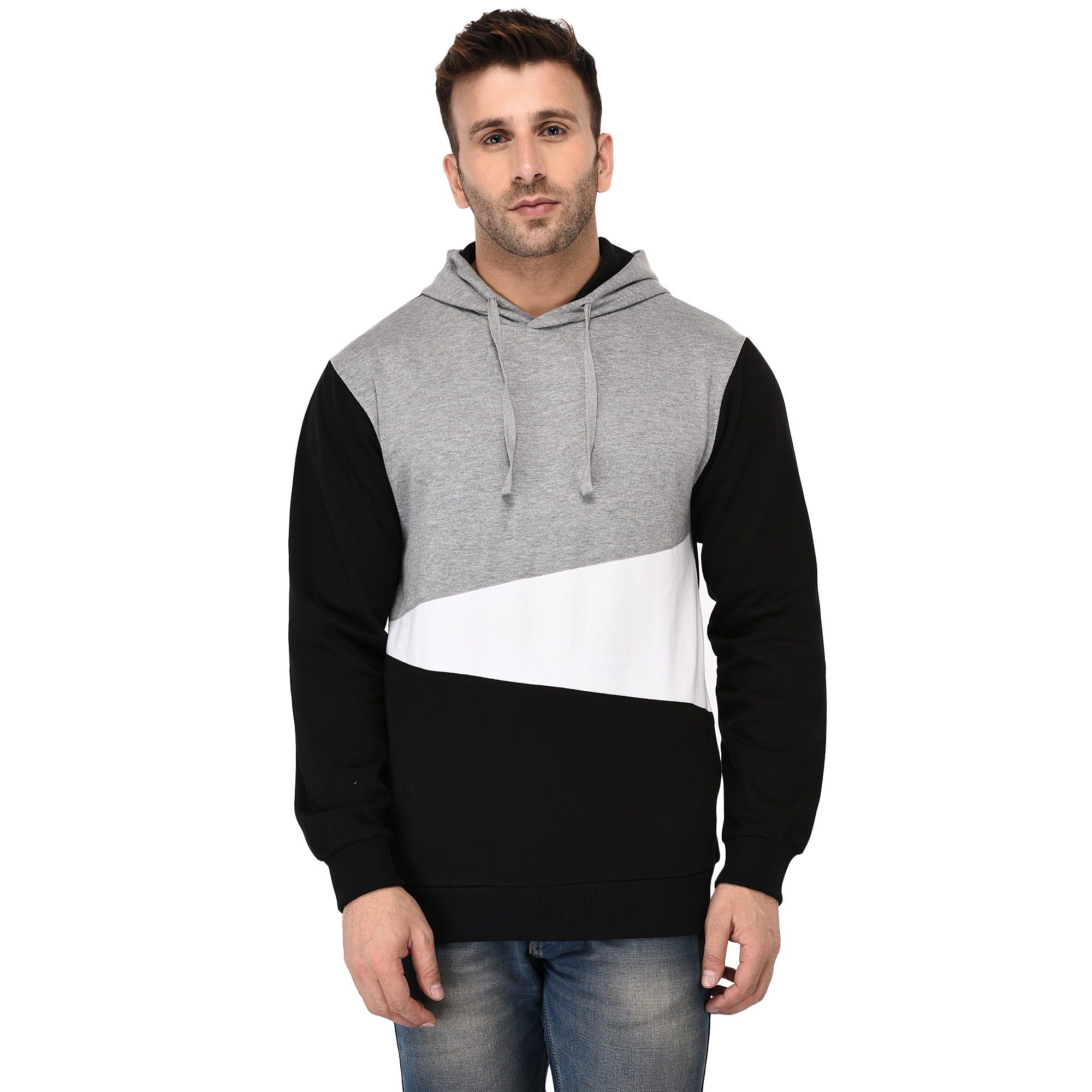 Buy Vivid Bharti Multicolor Hooded Men's Sweatshirt Online @ ₹749 from ...