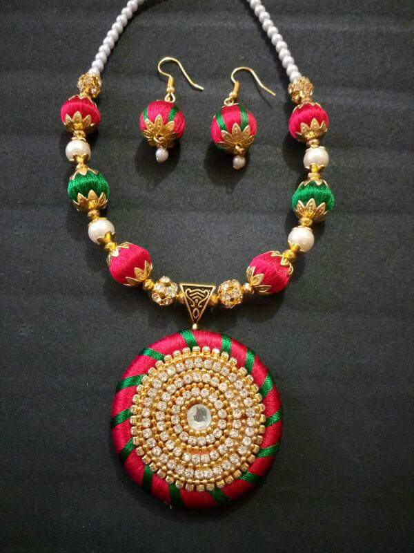 Thread Jewellery Buy Beautiful Silk Thread Jewellery. Online @ ₹999 from ShopClues