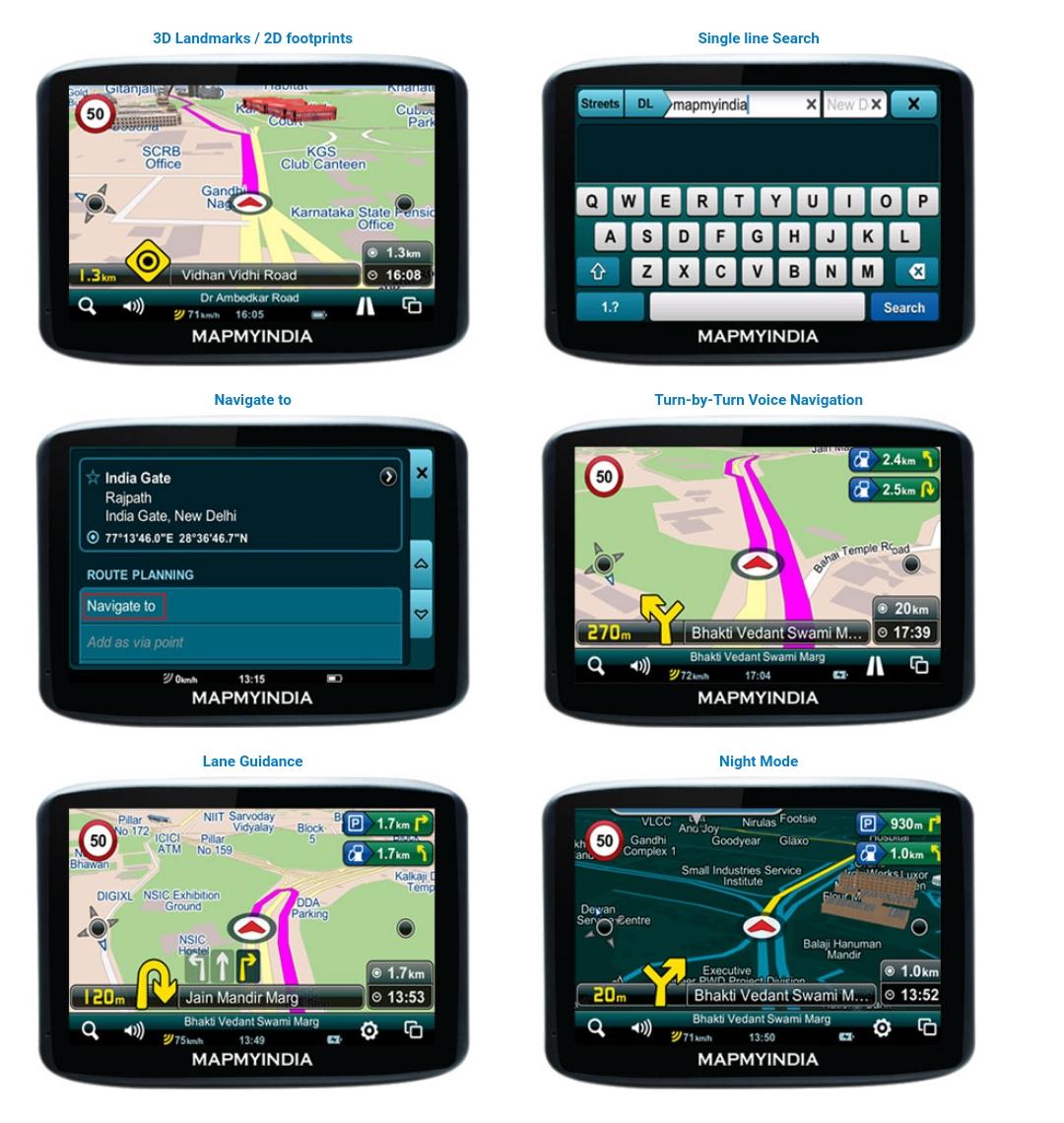 Buy MapmyIndia Lx440 Touchscreen GPS Portable Navigation Device With