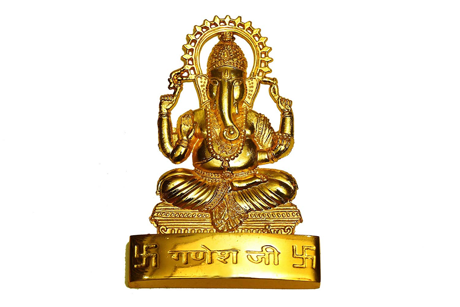 Ganesh Rudra Roop Buy Rudra Divine ganesh idol metal gold for home temple/ for office ...