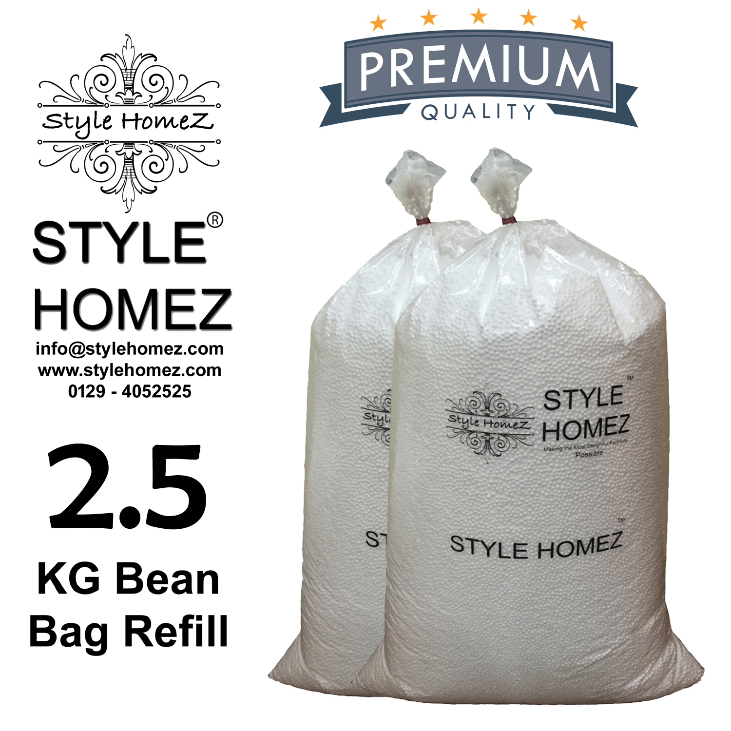 Buy Style Homez 2.5 kg Premium Bean Fillers for Bean Bags Online