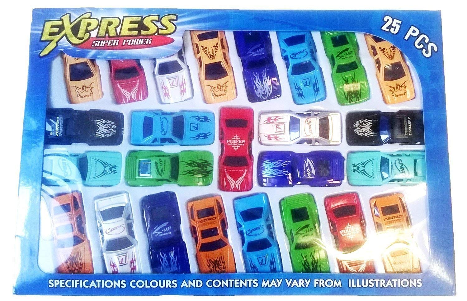 SHRIBOSSJI Plastic and Metal Action Car toy set of 25 cars best quality for kids / children Multicolour