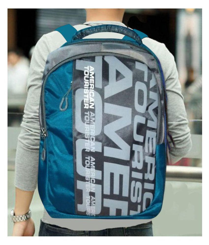 Buy American Tourister Blue Laptop Backpack Laptop Bags Online @ ₹599 ...