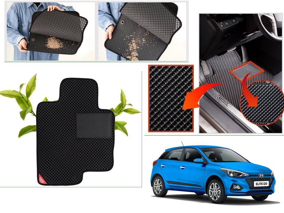 Buy Black Eva Floor Mats For Hyundai i20 (Fits All Models of i20 Elite
