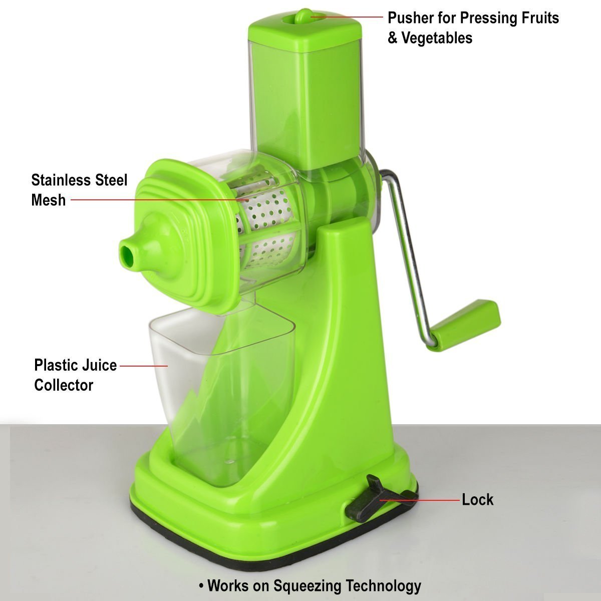 Buy Sagar Plastic Green Manual Hand Juicer With Steel Handle Online