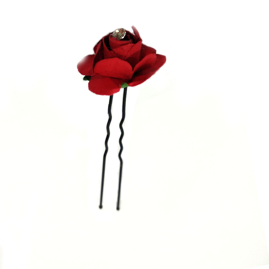 Buy GaDinStylo Set of 6 Red Rose Flower Juda Pins For Bun Decoration ...