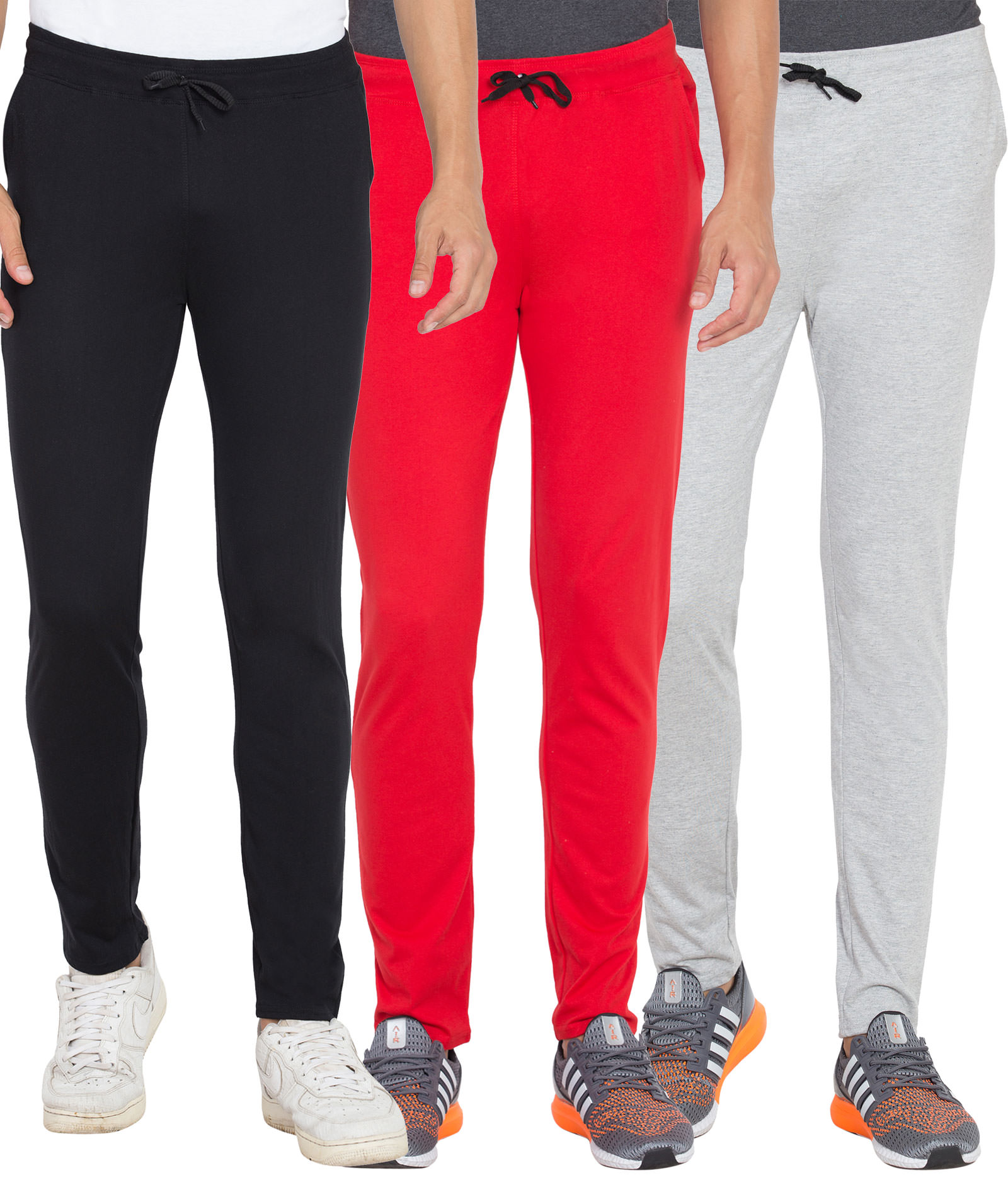 Buy Cliths Men's Cotton Slim Fit Joggers Track Pants Combo Pack Of 3 ...