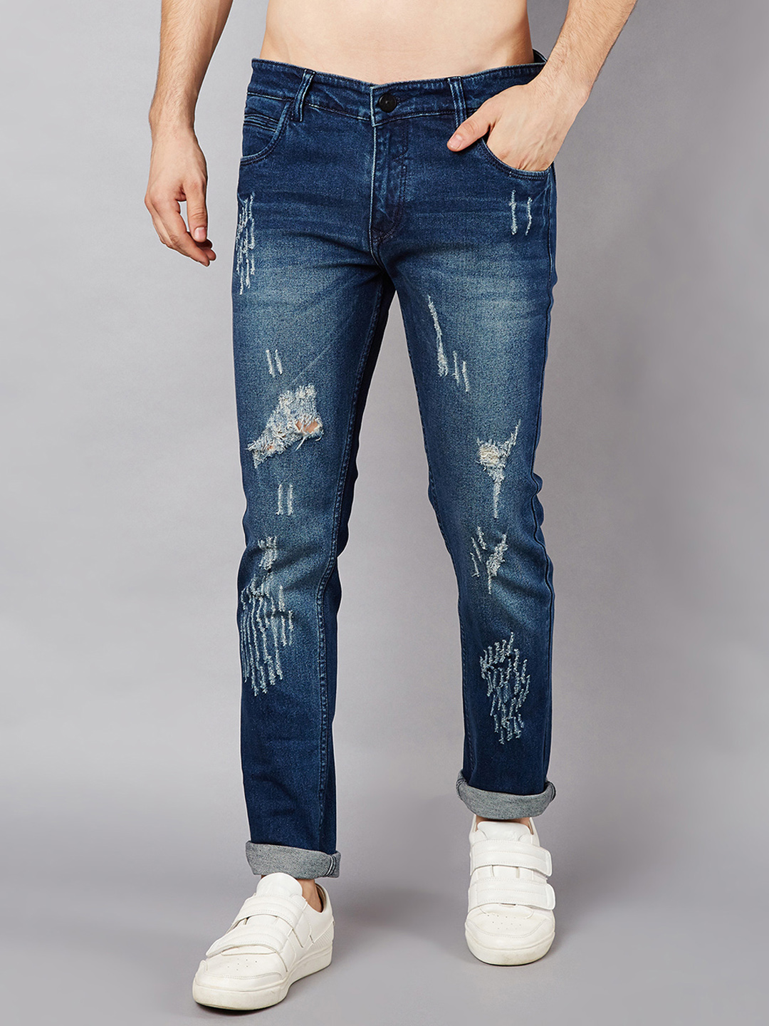 Buy Stylox Men's Slim Fit Blue Jeans Online @ ₹1549 from ShopClues