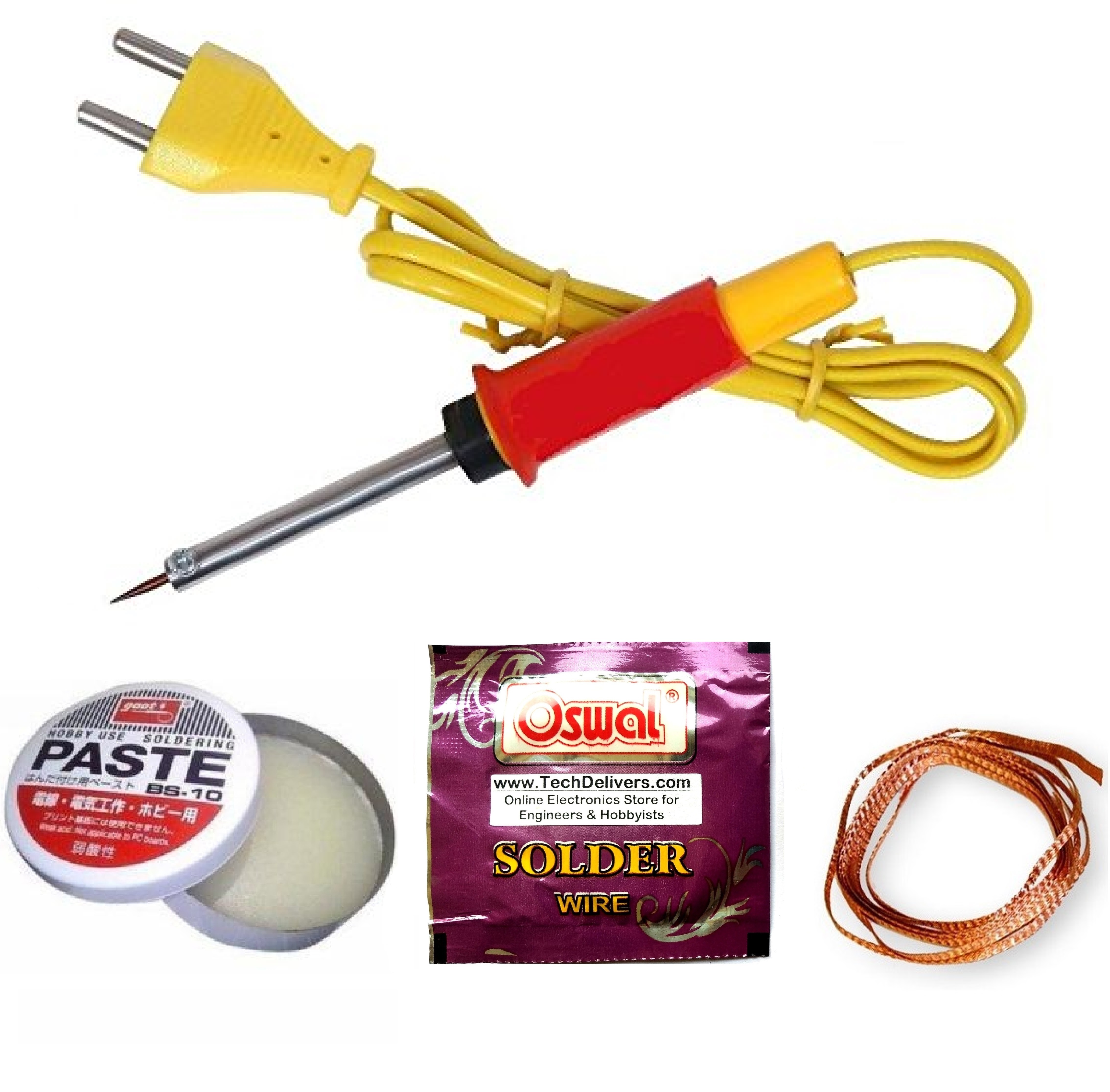 Buy SOLDERING KIT81 Iron 8Watt 220V + Solder Flux + Wire + Desolder