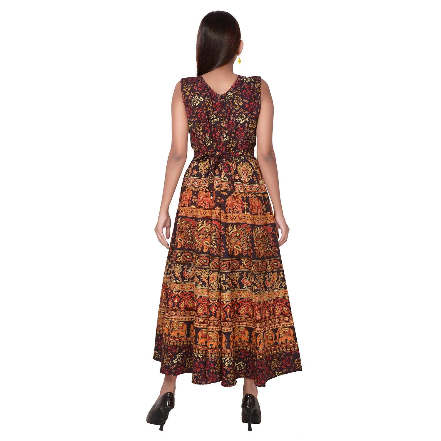 Buy Uniqchoice Women's Jaipuri Traditional Multicolor Printed Dress ...