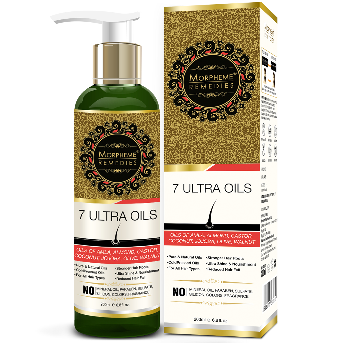 Buy Morpheme Remedies 7 Ultra Hair Oils - (Almond, Castor, Jojoba ...