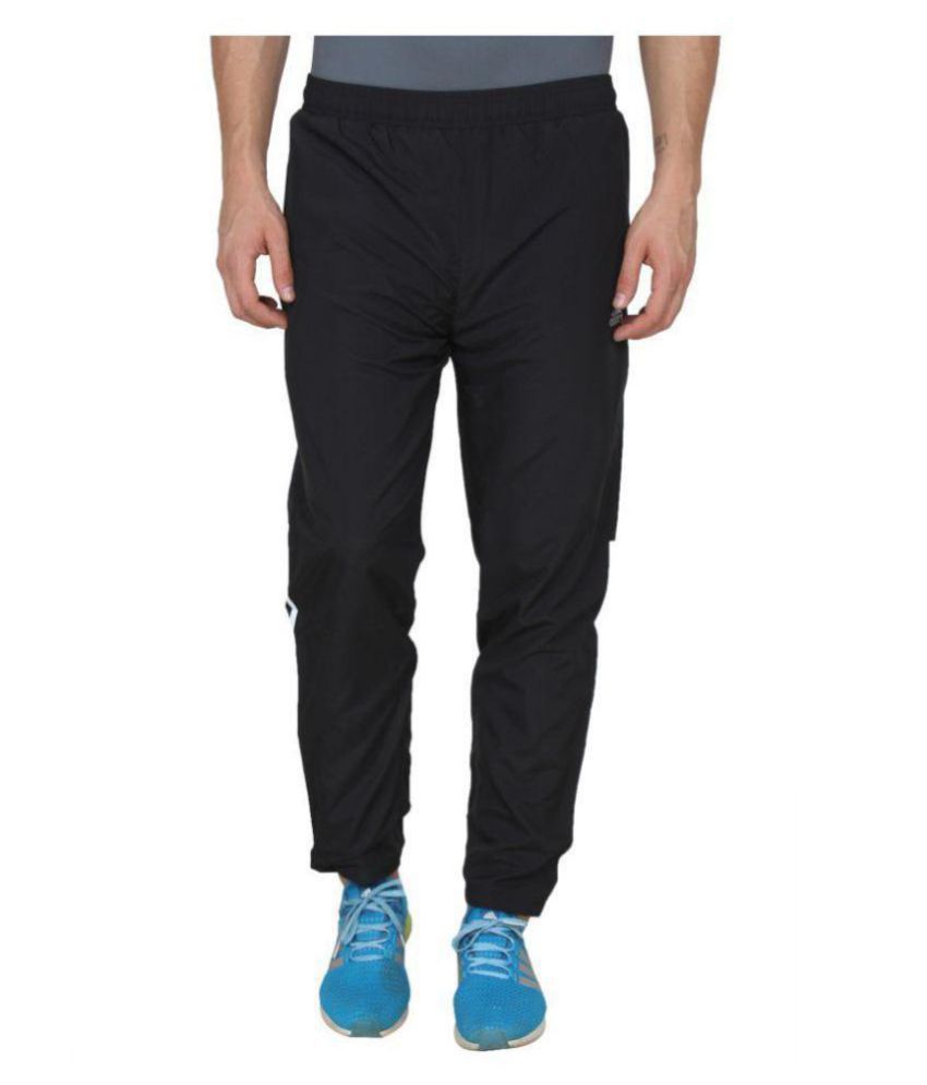 adidas black polyester lycra track pant