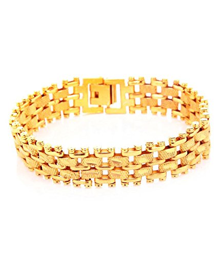 Buy Combo for Men Gold Plated 2 Chains , Contemporary Bracelet and Kada ...