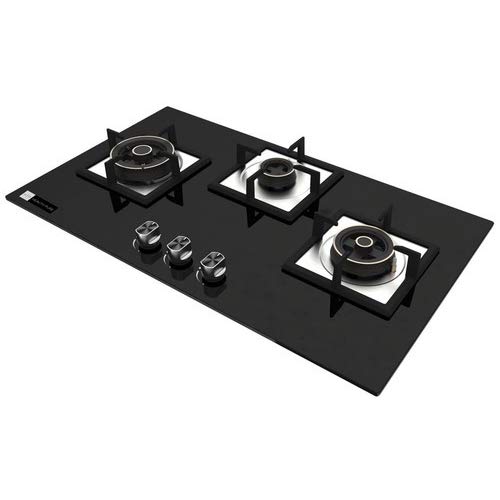 Buy Health pure Elentra 3 Burner Glass Top Hob/Gas Stove (Black) Online