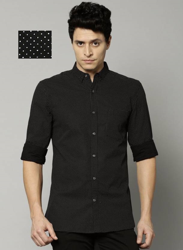 Buy 29K Men Black Printed Slim Fit Cotton Casual Shirt (Pack Of 2 ...