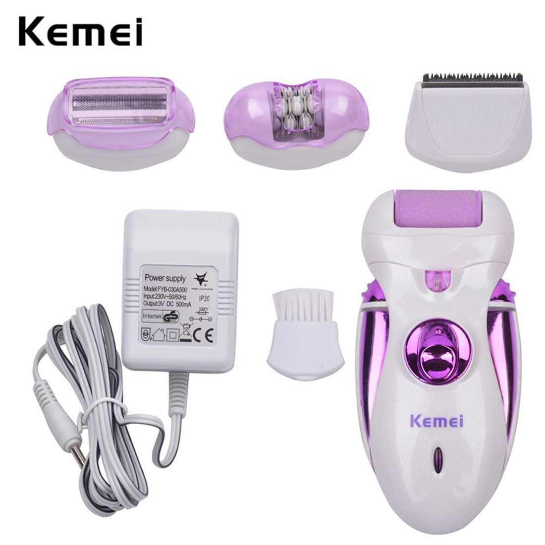 Buy Kemei Km 2530 4in1 Rechargeable Epilator Hair Remover Shaver Trimmer For Women Online 5856