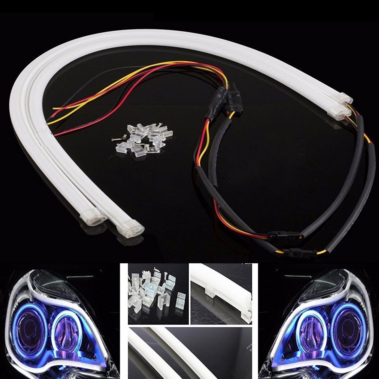 Buy Auto Addict Pcs Cm Car Headlight Led Tube Strip Flexible