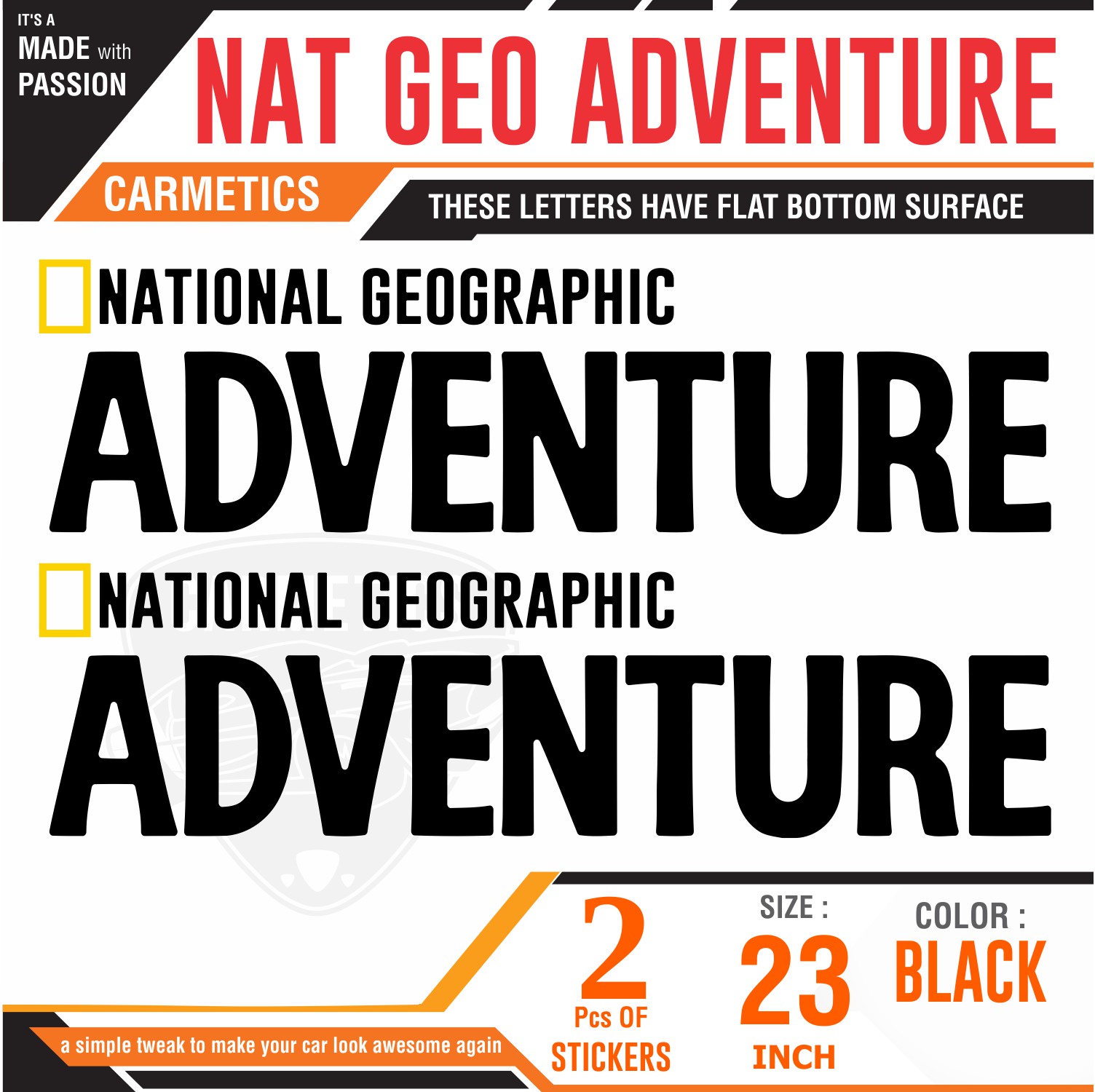 Buy Carmetics Nat Geo Adventure Car Bonnet Door Offroad Explorer Wild