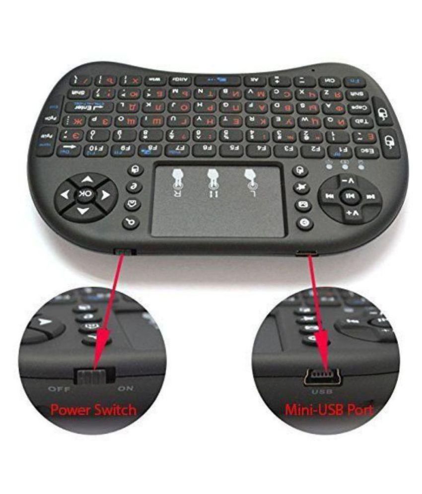 Buy Mini 2.4Ghz Wireless Bluetooth Touch pad Keyboard Black Bluetooth